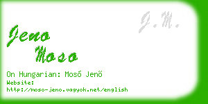 jeno moso business card