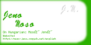 jeno moso business card